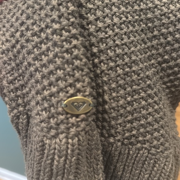 Olive Green Women's‎ Roxy Sweater with gold studs. Size Medium - Picture 8 of 8